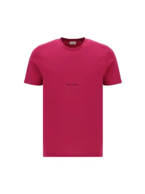 Saint Laurent Logo Printed Crewneck T-Shirt