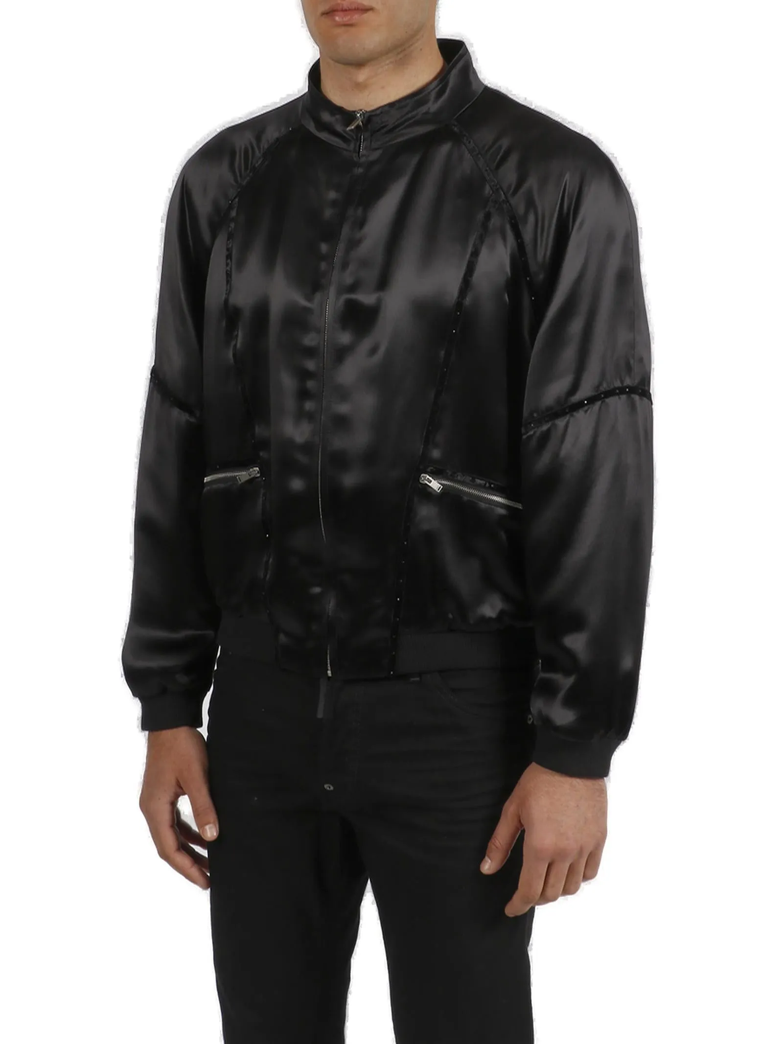 Saint Laurent Teddy 80s Zipped Long-Sleeved Jacket