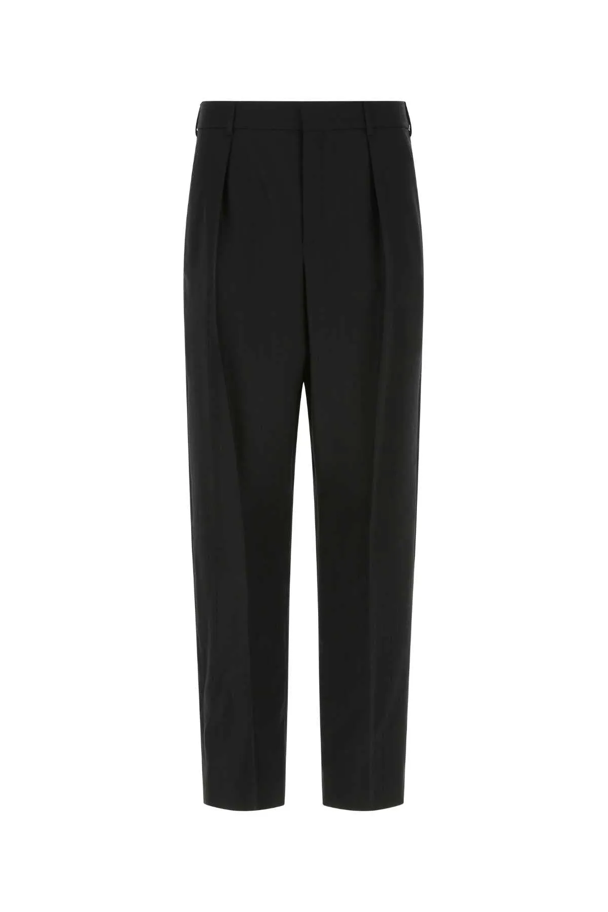 Saint Laurent Wide Leg Diagonal Twisted Pants