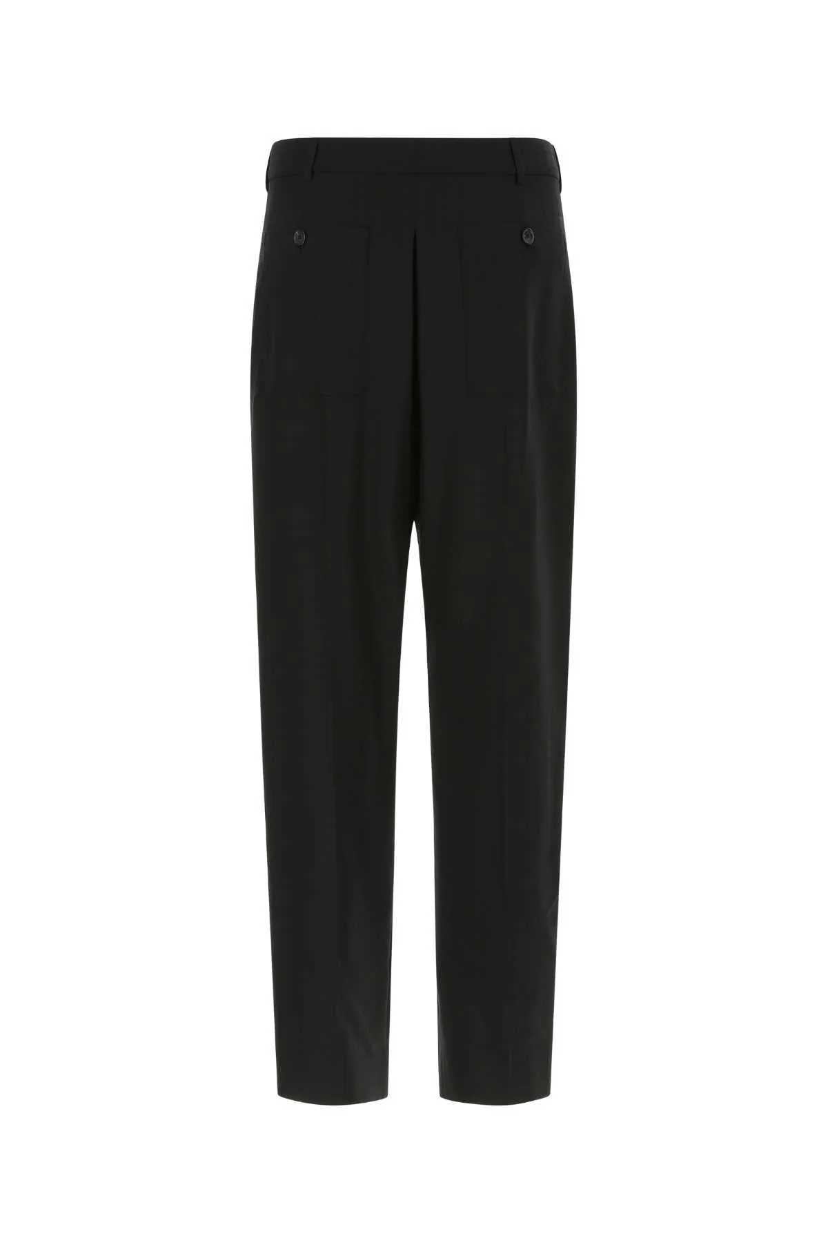 Saint Laurent Wide Leg Diagonal Twisted Pants