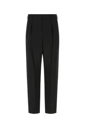 Saint Laurent Wide Leg Diagonal Twisted Pants
