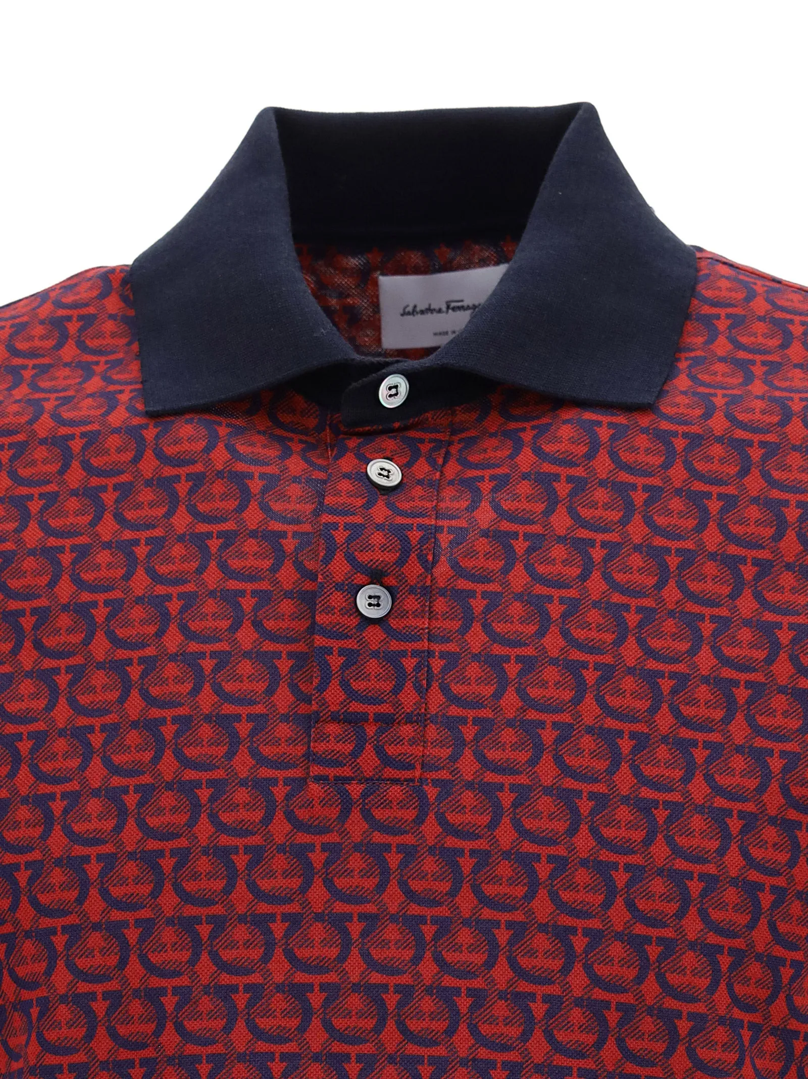 Salvatore Ferragamo Gancini Short-Sleeved Polo Shirt