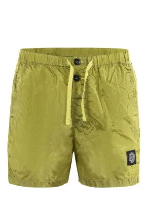 Stone Island Compass-Patch Drawstring Swim Shorts