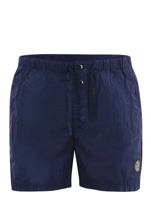 Stone Island Compass-Patch Drawstring Swim Shorts