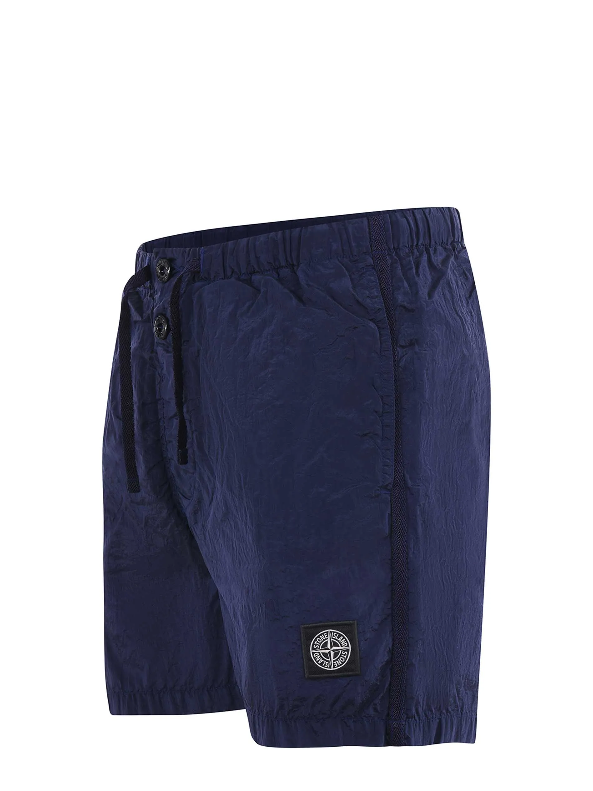 Stone Island Compass-Patch Drawstring Swim Shorts