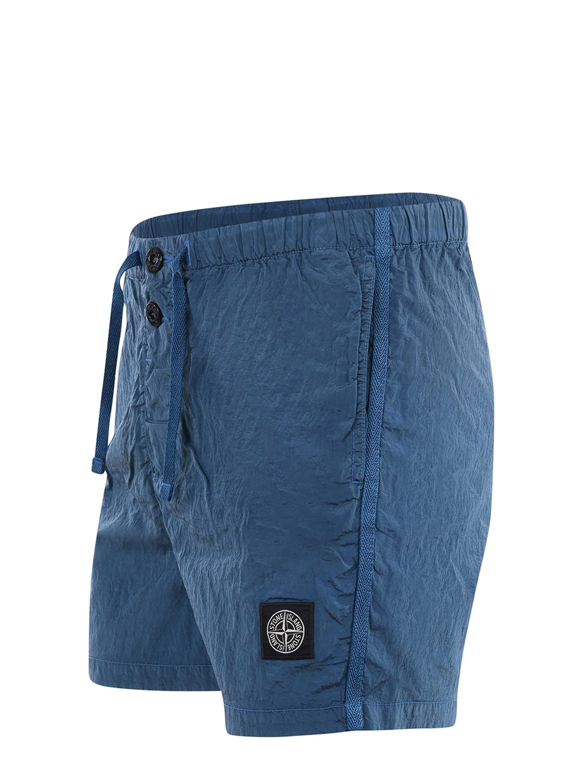 Stone Island Compass-Patch Drawstring Swim Shorts
