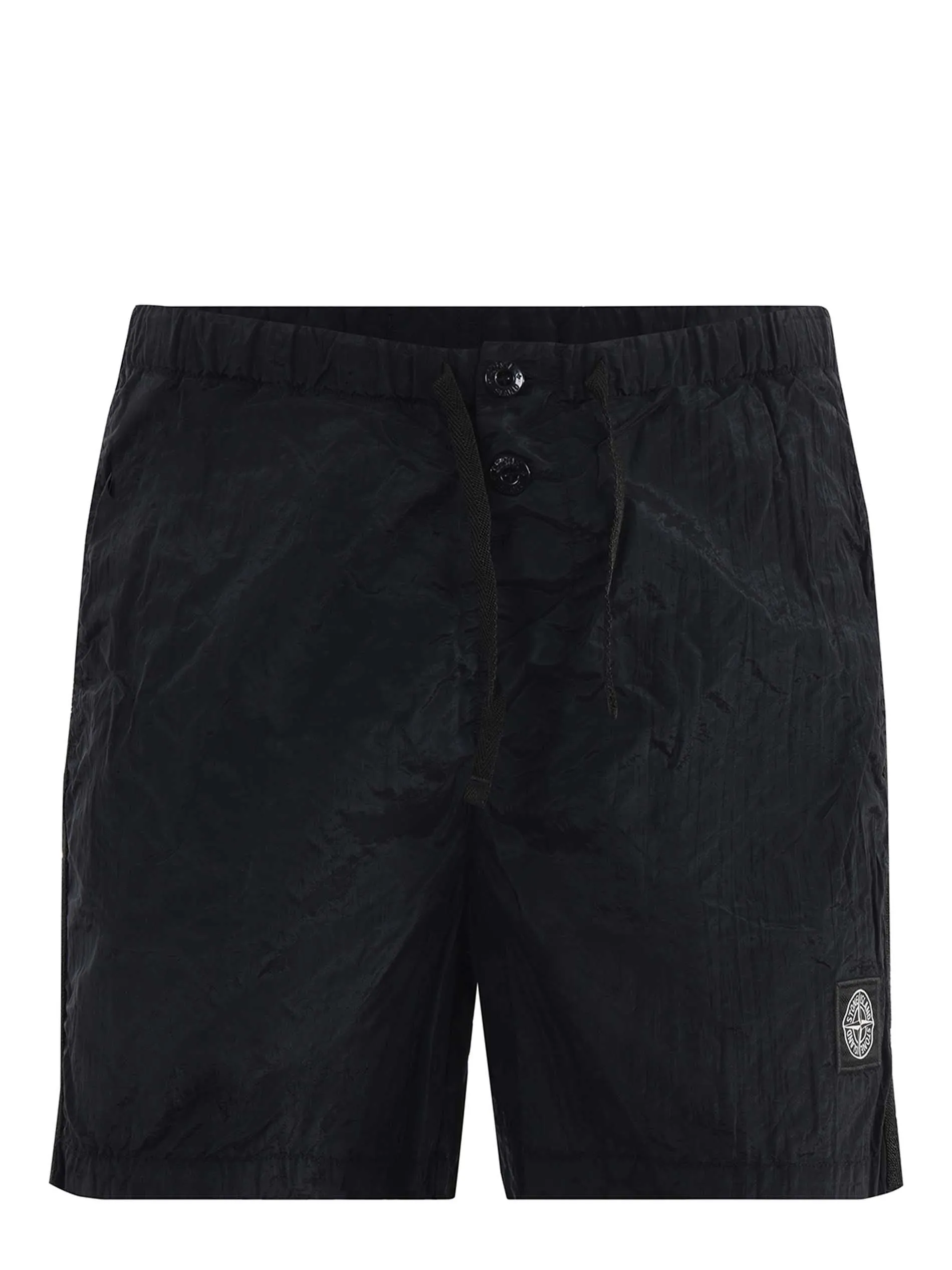 Stone Island Compass-Patch Drawstring Swim Shorts