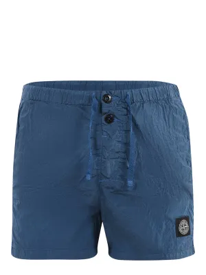 Stone Island Compass-Patch Drawstring Swim Shorts