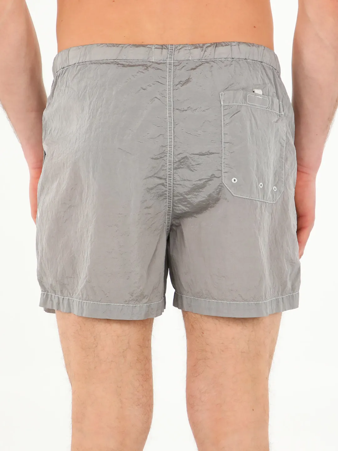 Stone Island Compass-Patch Drawstring Swim Shorts