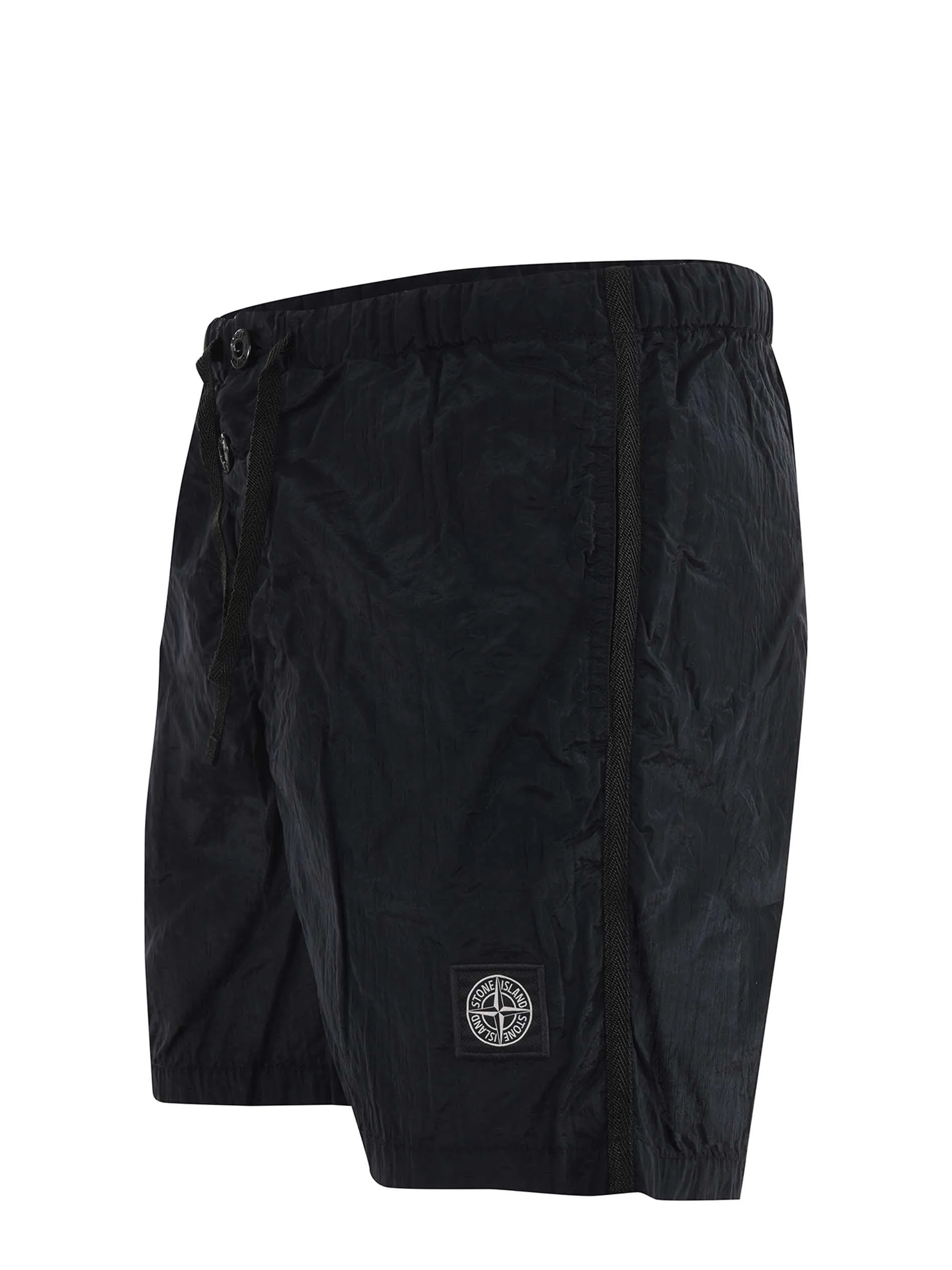 Stone Island Compass-Patch Drawstring Swim Shorts