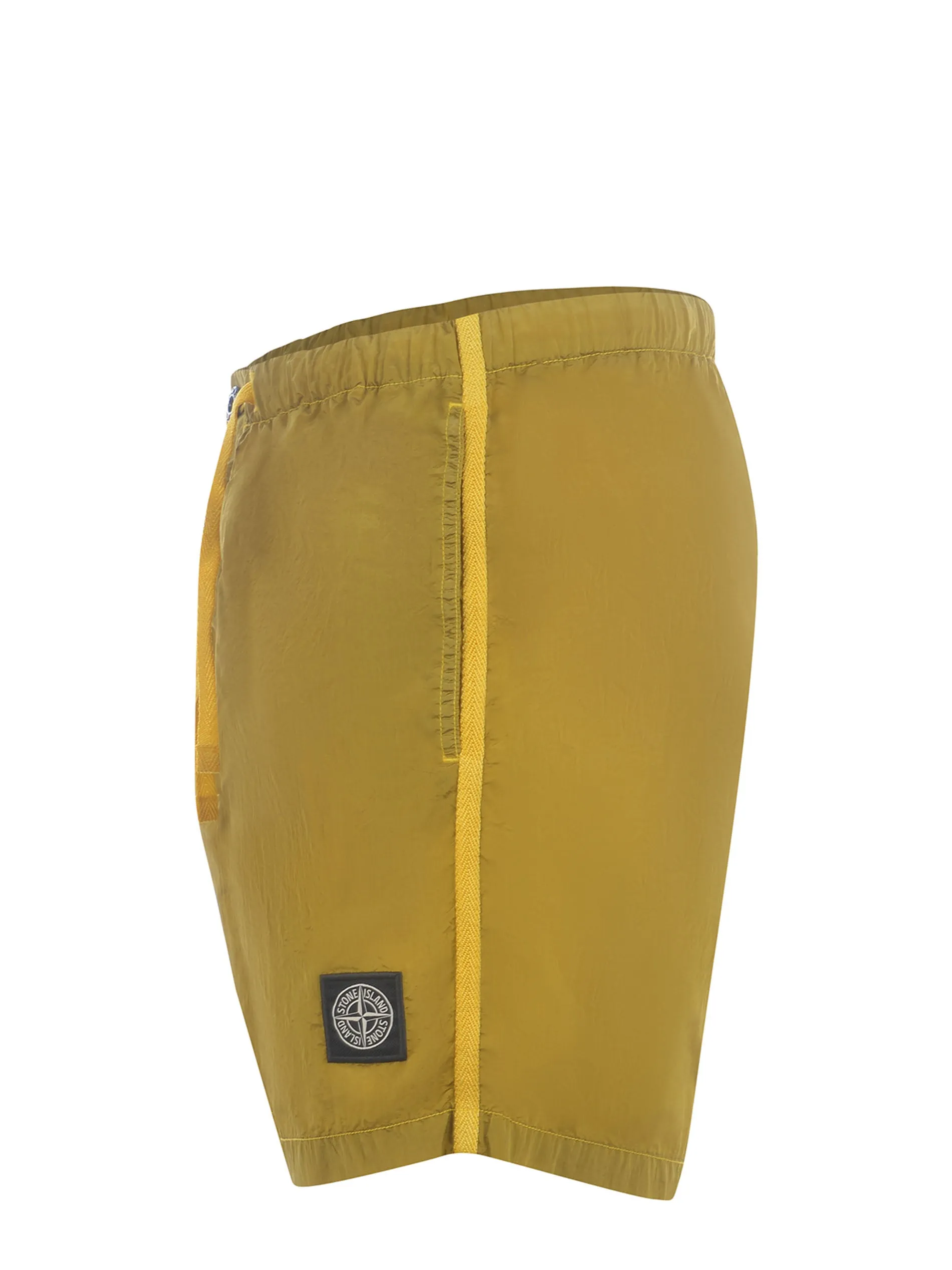 Stone Island Logo Patch Drawstring Swim Shorts