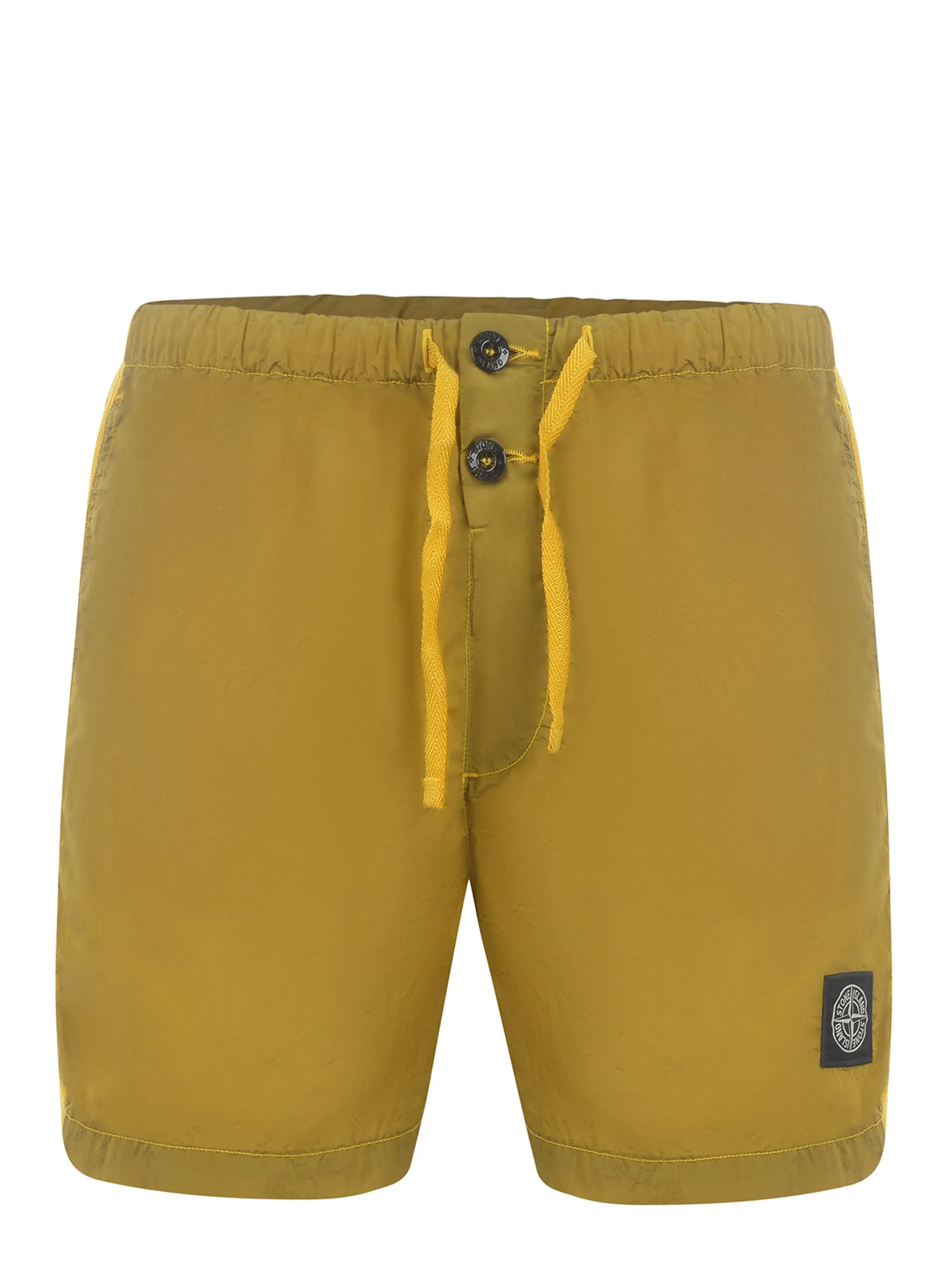 Stone Island Logo Patch Drawstring Swim Shorts