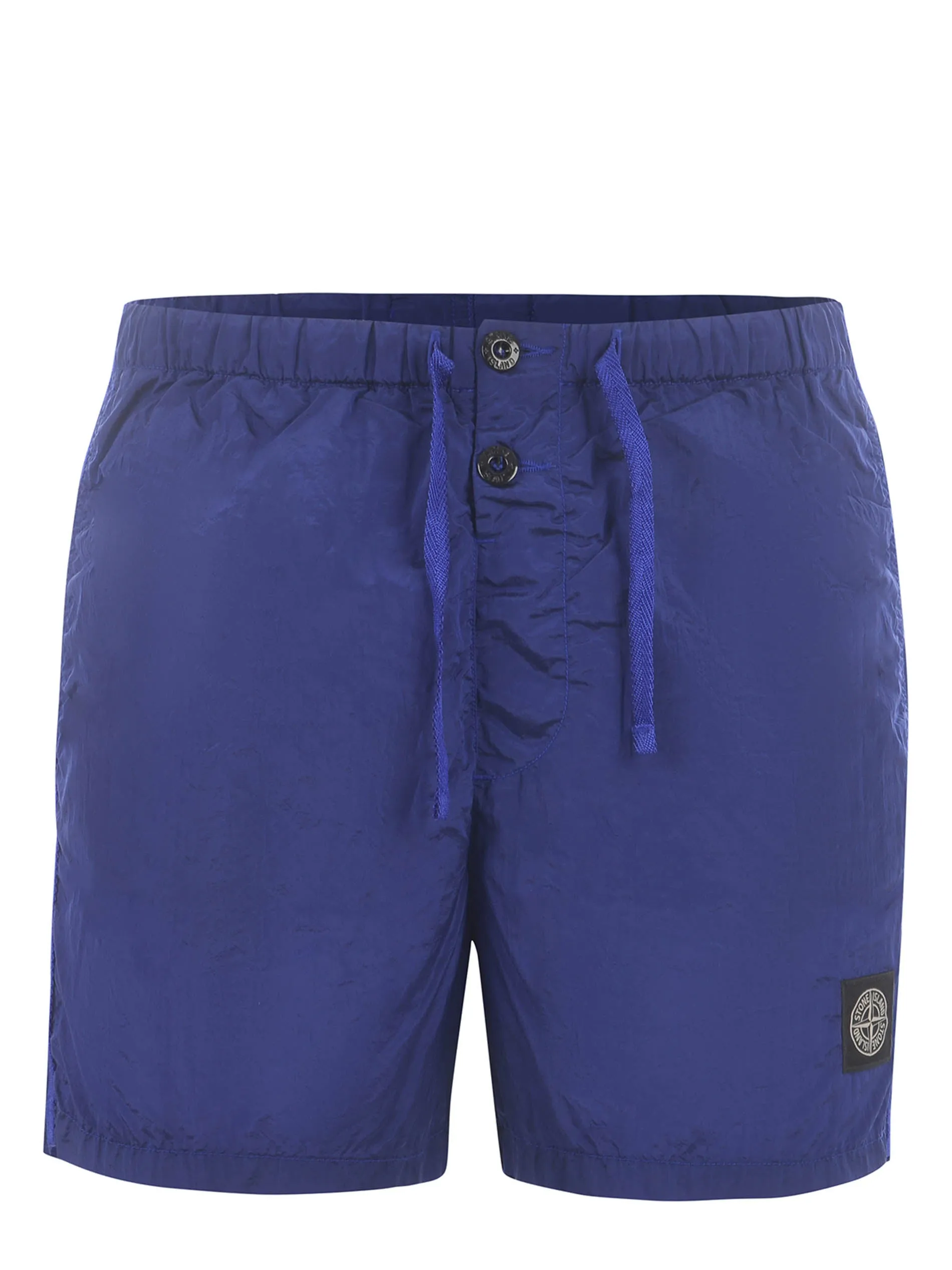 Stone Island Logo Patch Drawstring Swim Shorts