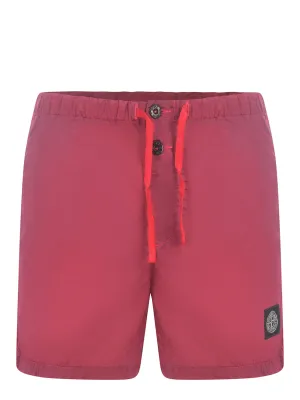 Stone Island Logo Patch Drawstring Swim Shorts