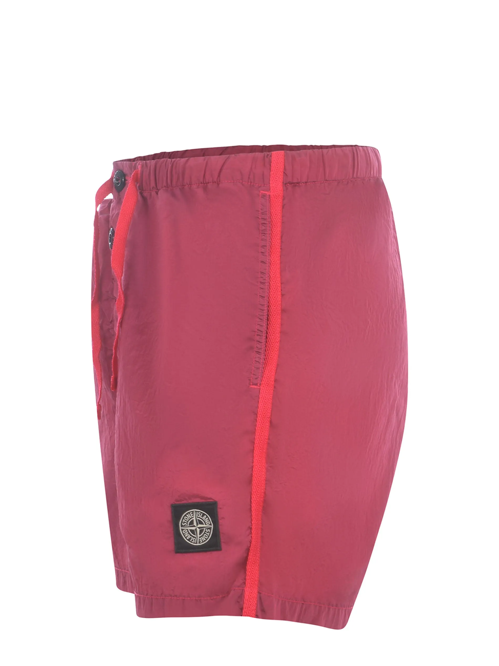 Stone Island Logo Patch Drawstring Swim Shorts