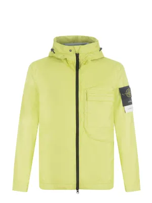 Stone Island Logo Patch Hooded Zip-Up Jacket