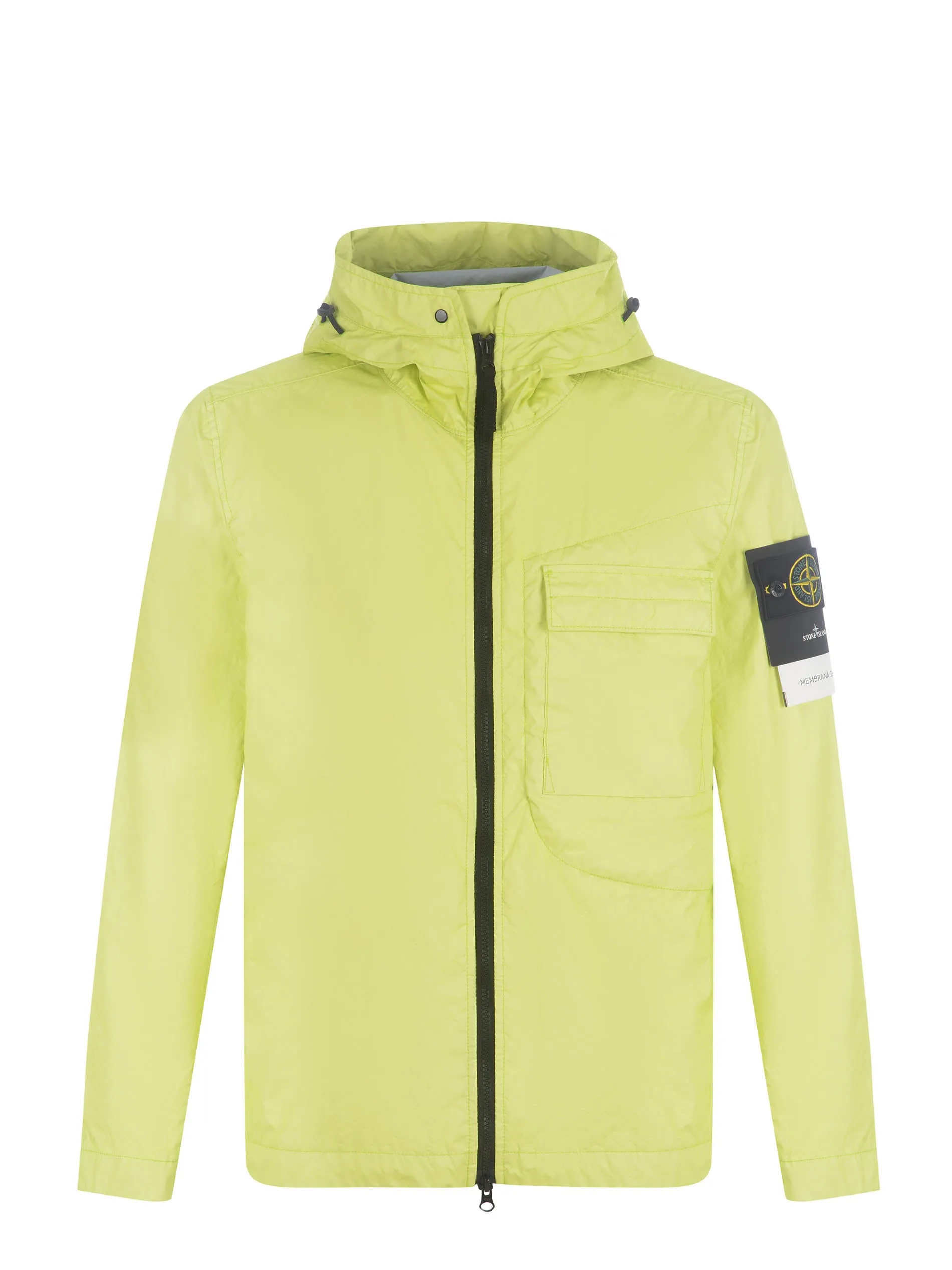 Stone Island Logo Patch Hooded Zip-Up Jacket