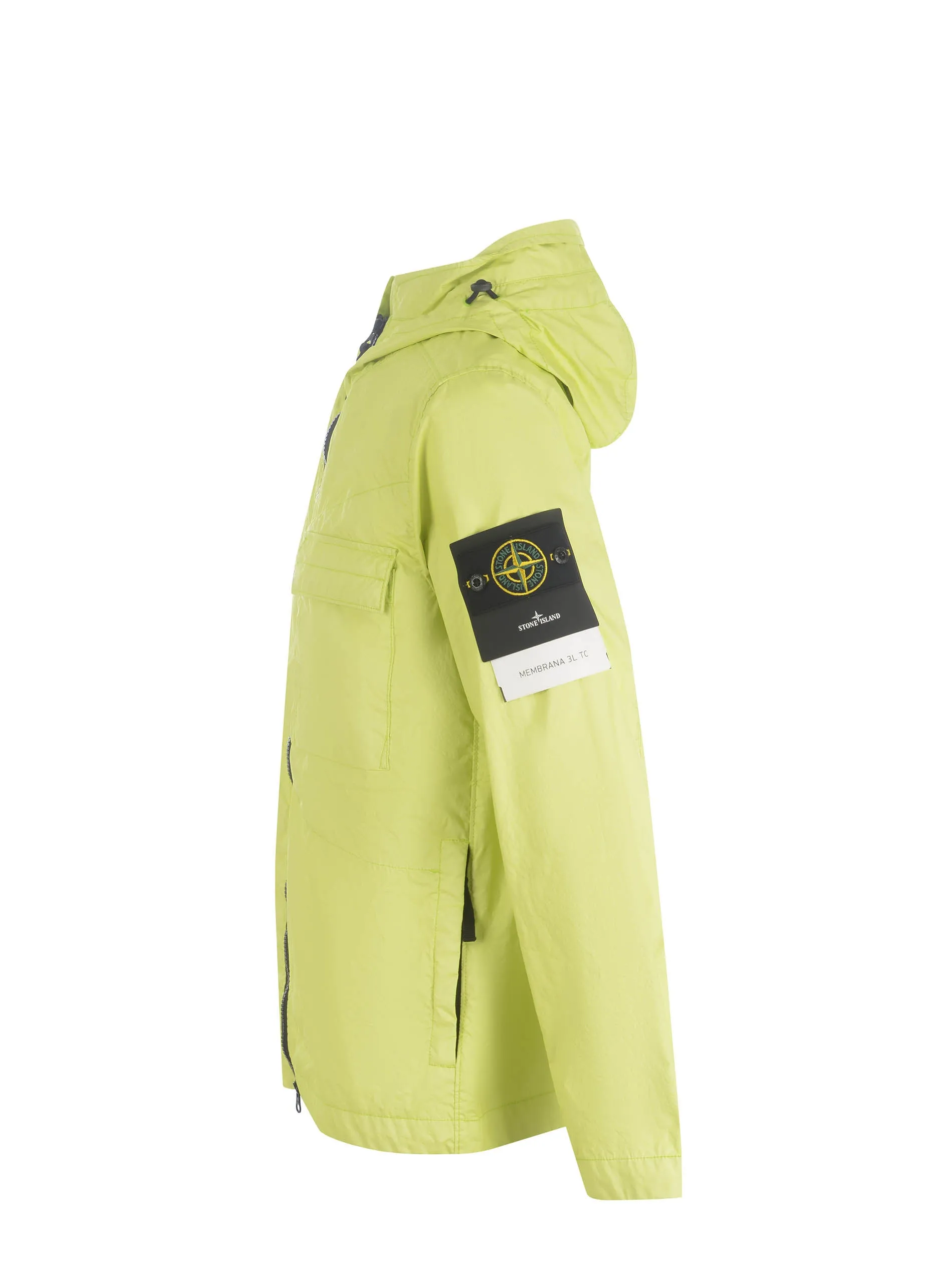 Stone Island Logo Patch Hooded Zip-Up Jacket