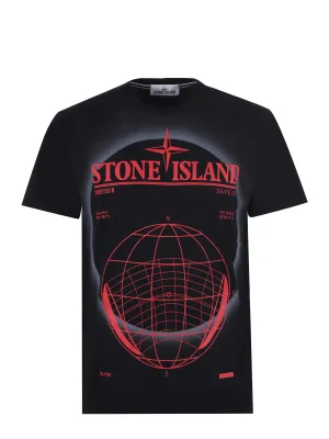 Stone Island Logo Printed Crewneck T-Shirt