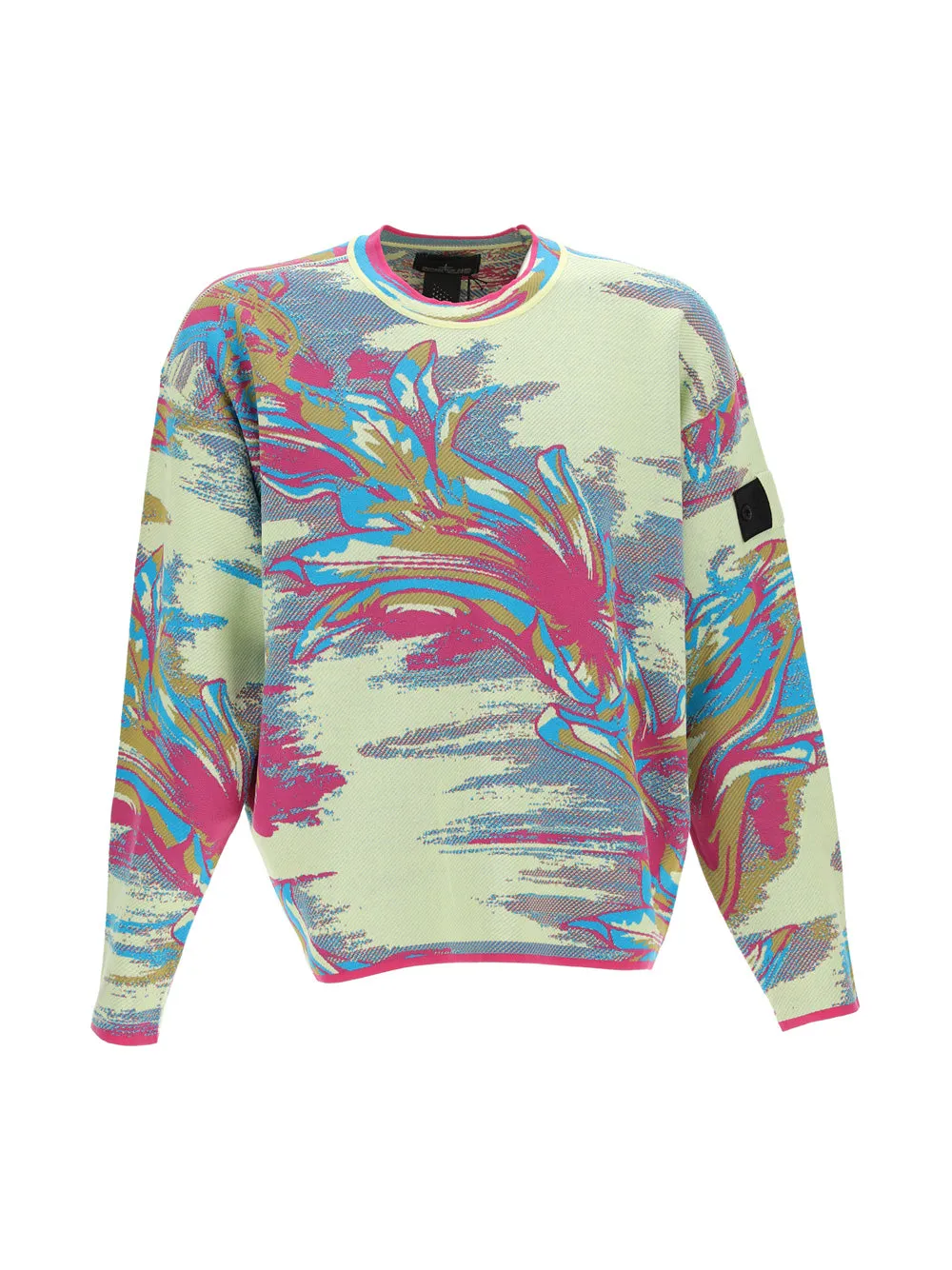 Stone Island Shadow Project Floral Pattern Long Sleeved Sweater