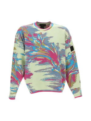 Stone Island Shadow Project Floral Pattern Long Sleeved Sweater