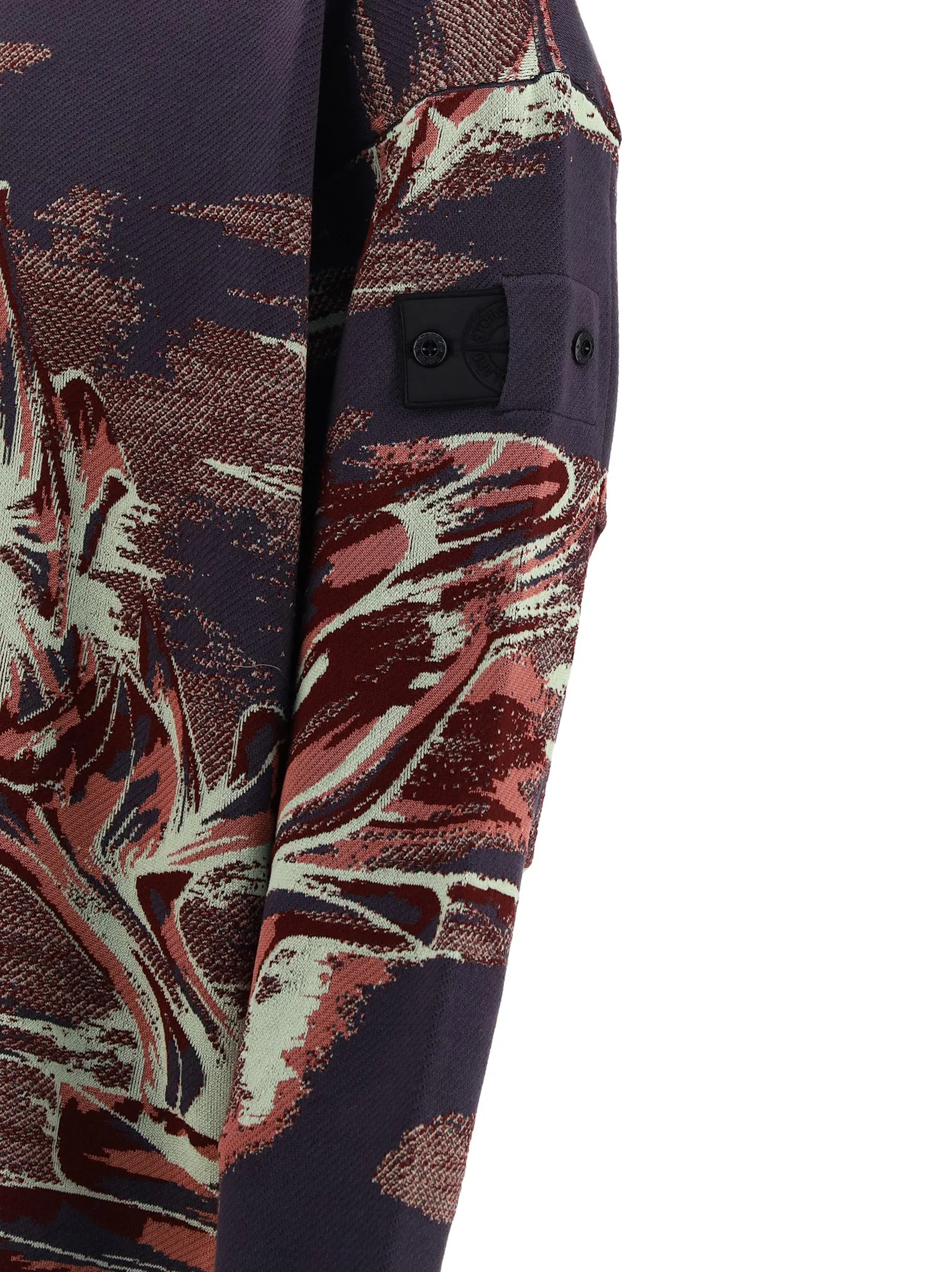 Stone Island Shadow Project Floral Pattern Long Sleeved Sweater