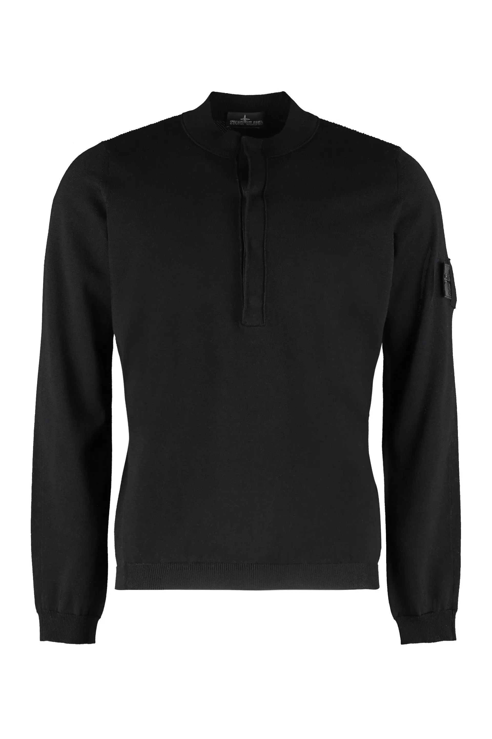 Stone Island Shadow Project Logo Patch Long Sleeved Sweater