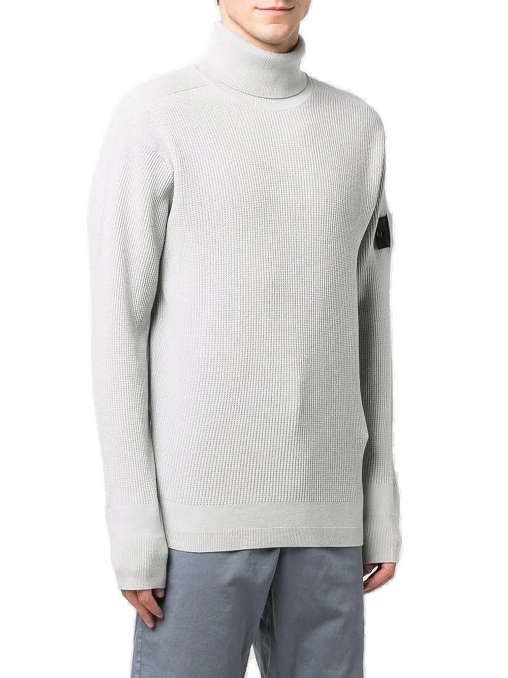 Stone Island Shadow Project Logo Patch Roll-Neck Sweater