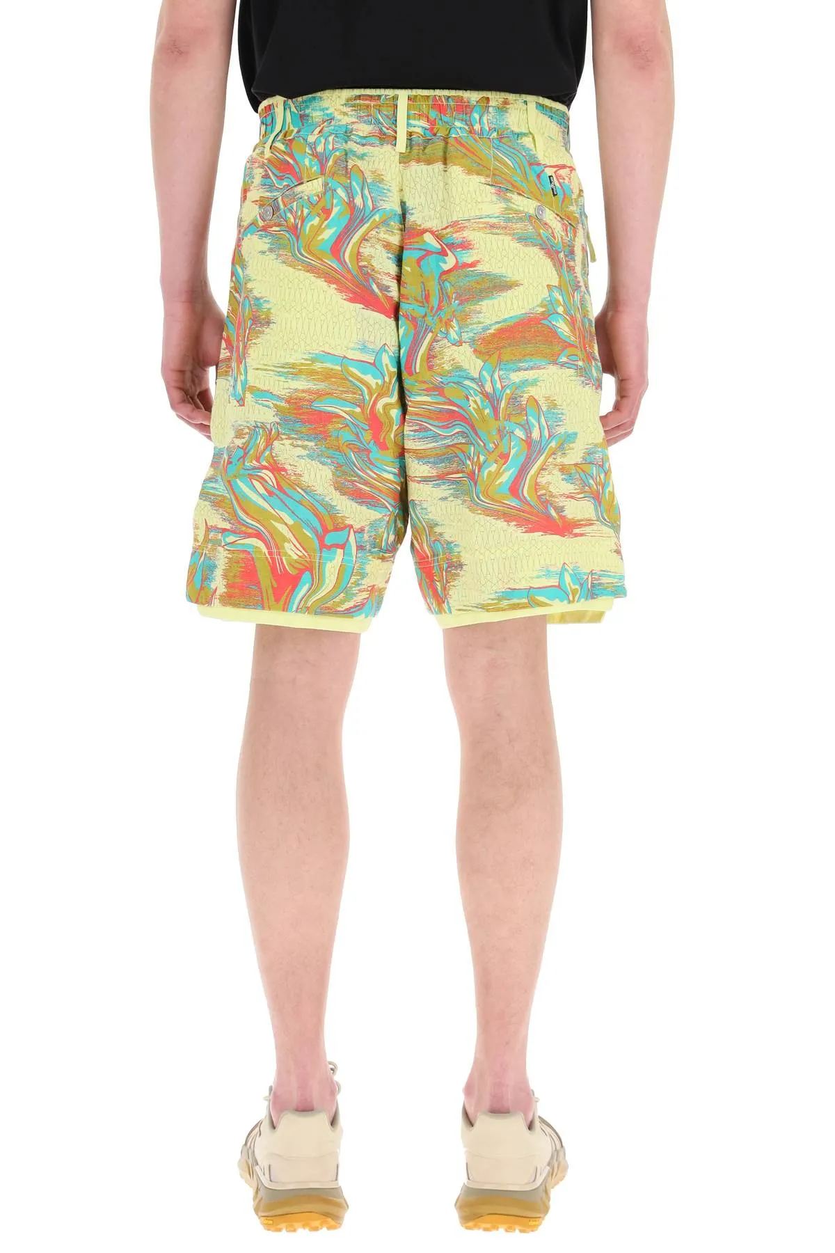 Stone Island Shadow Project Marbled Print Drawstring Shorts