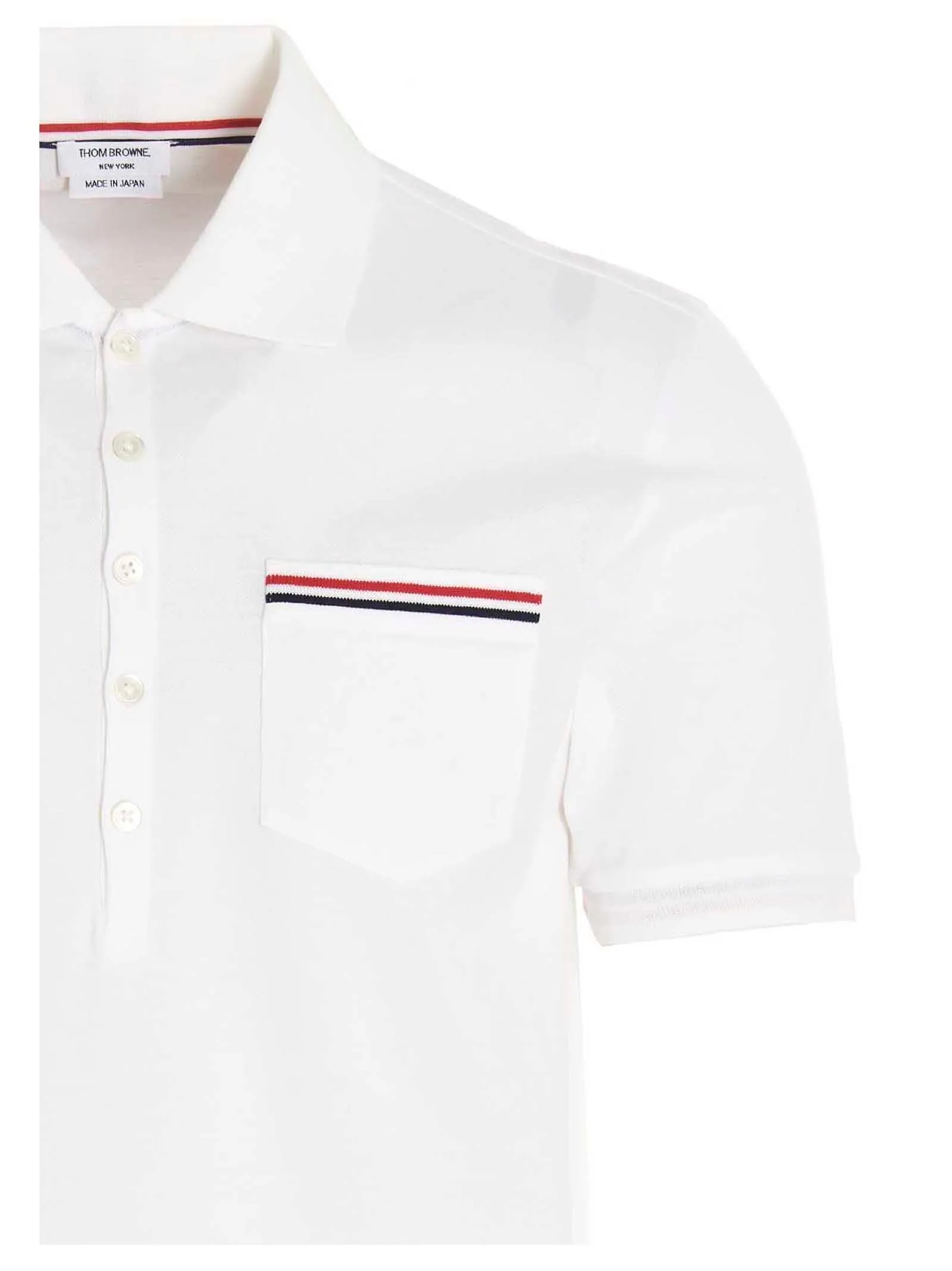 Thom Browne RWB Pocket Trim Polo Shirt