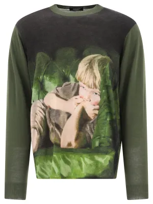 Undercover Graphic Print Knitted Jumper