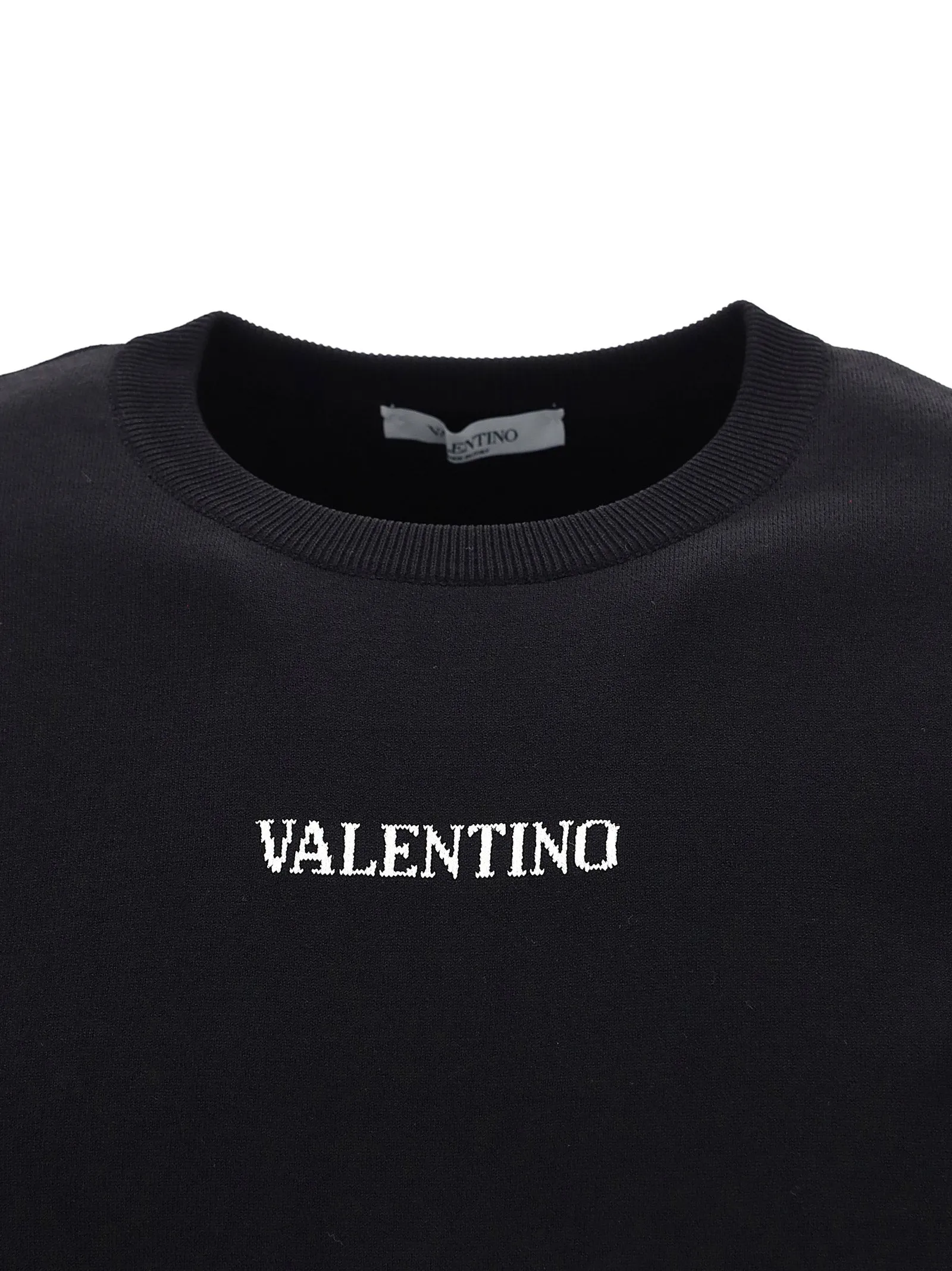 Valentino Jacquard Logo Long-Sleeved Sweater
