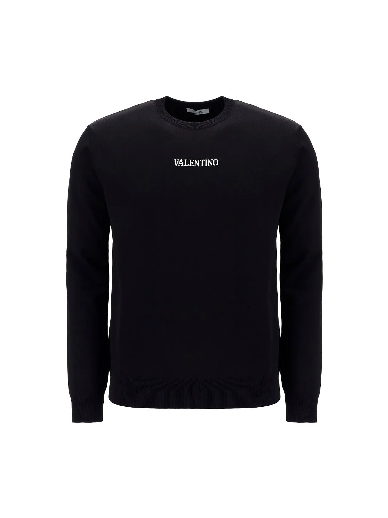 Valentino Jacquard Logo Long-Sleeved Sweater