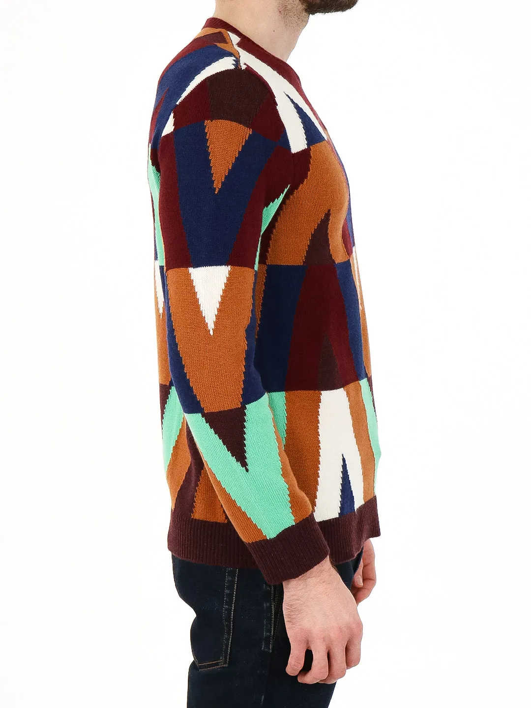 Valentino Optical Crewneck Knitted Pullover