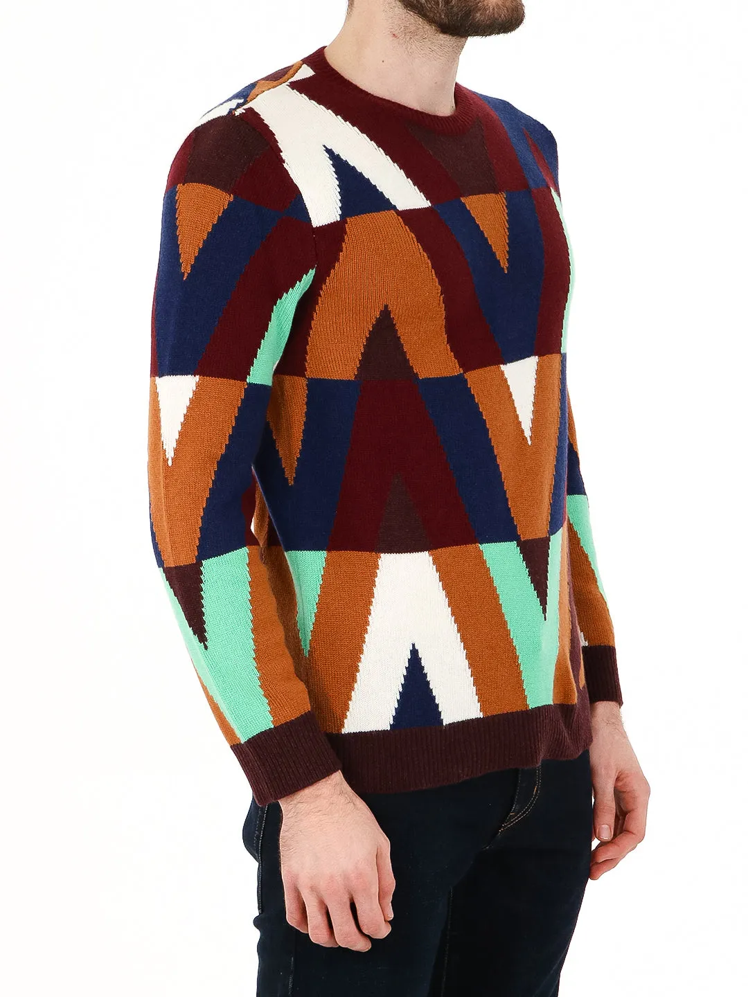 Valentino Optical Crewneck Knitted Pullover