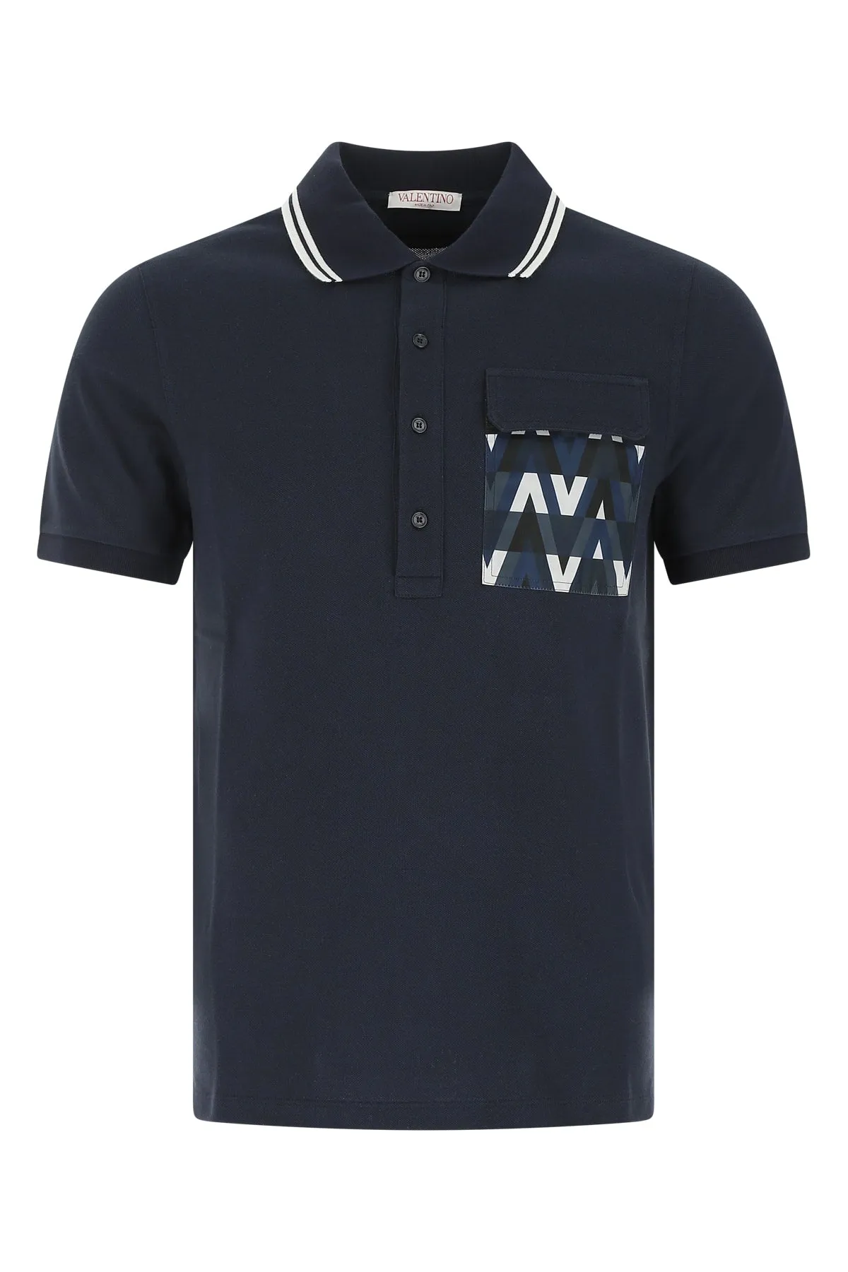 Valentino VLogo Motif Chest Pocket Polo Shirt