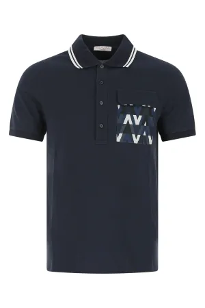 Valentino VLogo Motif Chest Pocket Polo Shirt