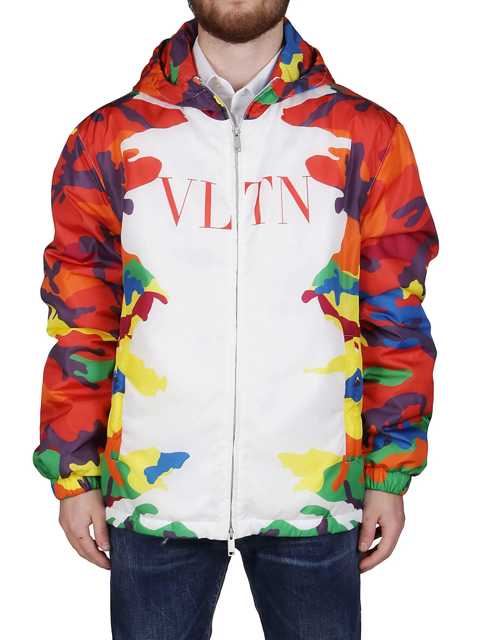 Valentino VLTN Camouflage Hooded Jacket