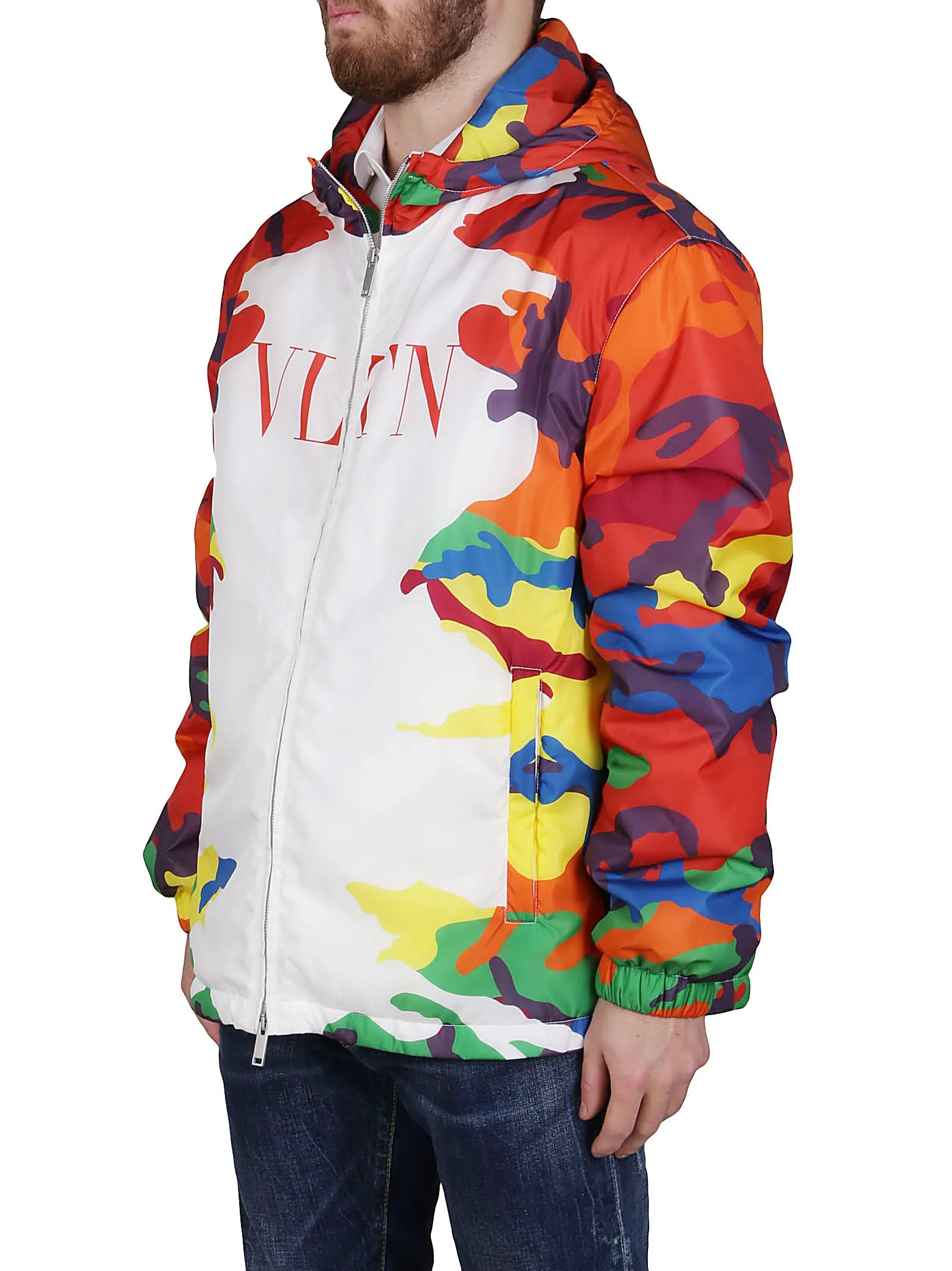 Valentino VLTN Camouflage Hooded Jacket