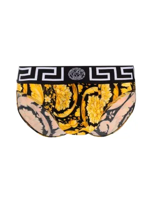 Versace Barocco-Printed Elasticated Waist Brief