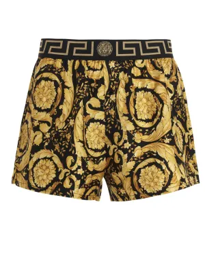 Versace Baroque Pattern Logo Waistband Boxers