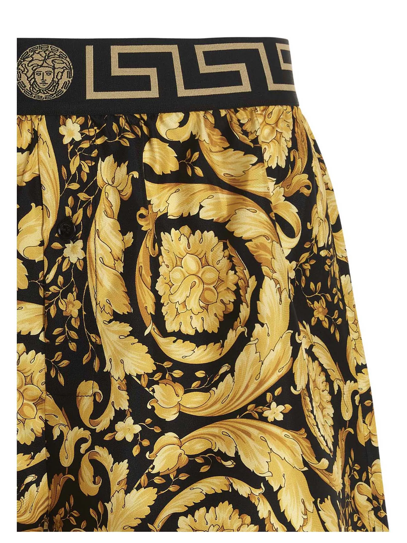 Versace Baroque Pattern Logo Waistband Boxers