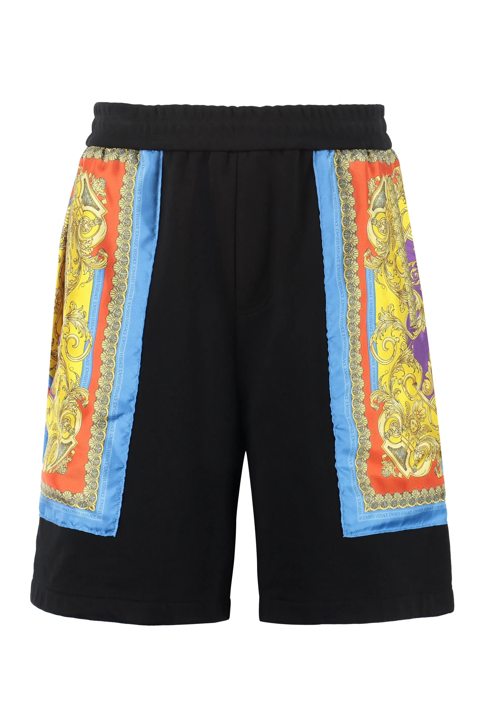 Versace Baroque-Pattern Track Shorts