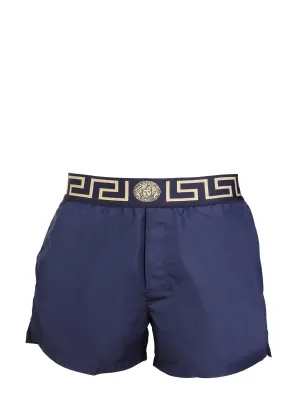 Versace Greca Logo Stretched Swim Shorts
