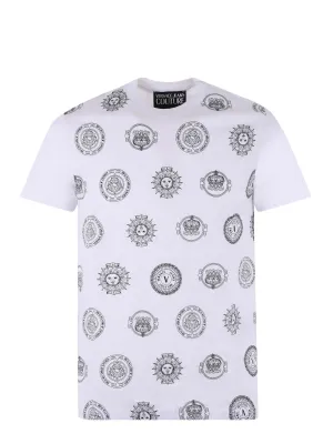Versace Jeans Couture All-Over Logo Crewneck T-Shirt