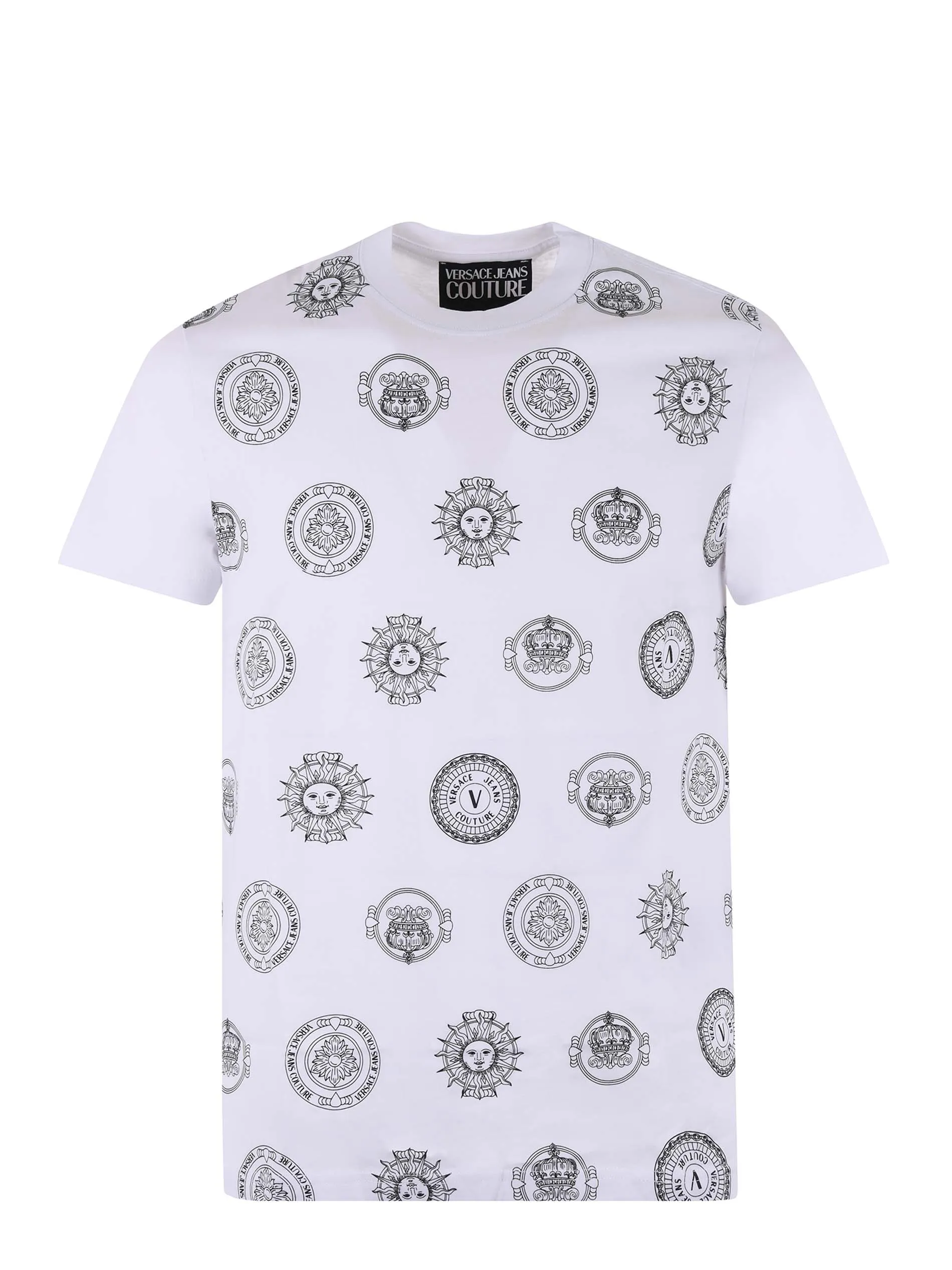 Versace Jeans Couture All-Over Logo Crewneck T-Shirt