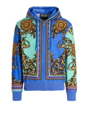 Versace Jeans Couture Baroque Printed Zipped Hoodie