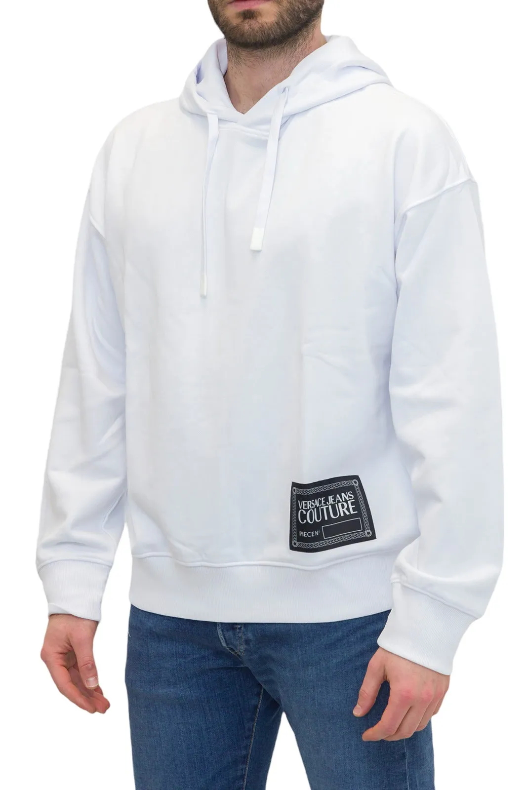 Versace Jeans Couture Logo Patch Drawstring Hoodie