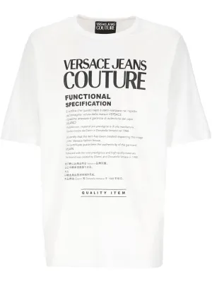 Versace Jeans Couture Slogan Printed Crewneck T-Shirt