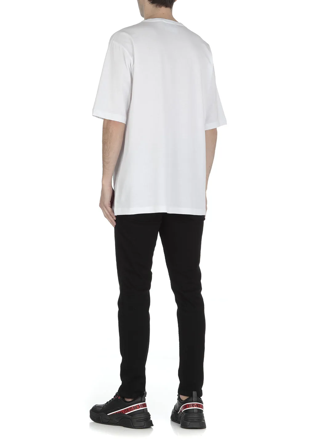 Versace Jeans Couture Slogan Printed Crewneck T-Shirt